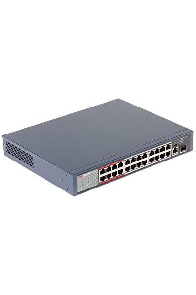 Hikvision Switch 24 ports PoE, 2 uplink ports -