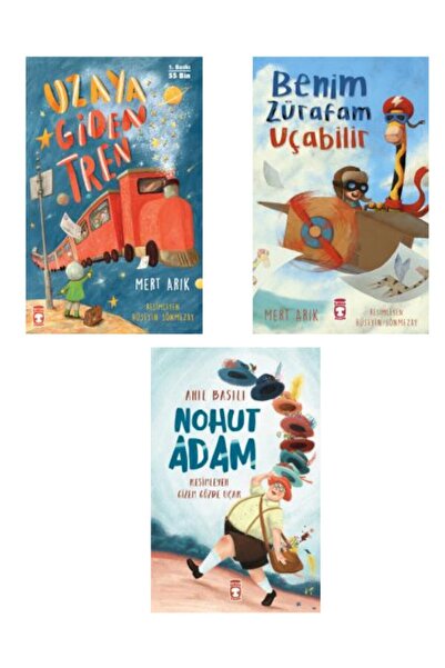 Timaş Çocuk Uzaya Giden Tren / Nohut Adam / Benim Zürafam Uçabilir - 3 Kitap Set