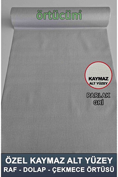 ozbience Buzdolabı ve Çekmece İçin Çok Amaçlı Kaydırmaz Pvc Raf Örtüsü, Gri D...