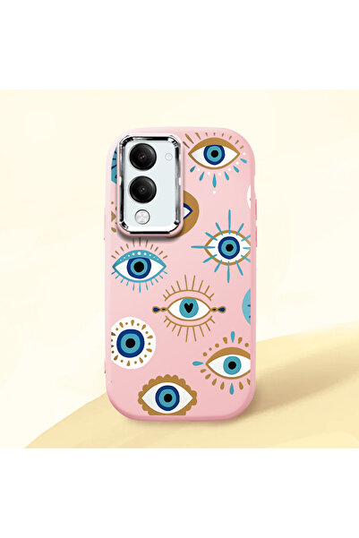 ucuc حافظة من السيليكون باللون الوردي متوافقة مع Vivo Y19S GT مزودة بـ ماصّ ل...