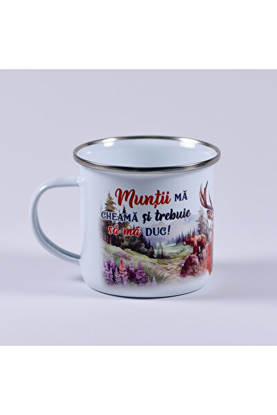 Antok Art AntokArt Enamel mug 230ml - The mountains are calling me!