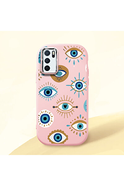 ucuc حافظة سيليكون وردية اللون متوافقة مع هاتف اوبو A54S، مزودة بـ ماصّ للصدم...