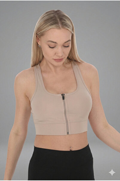 Hasaymood صدرية نسائية حمالات عريضة بسحّاب بقصة قصيرة