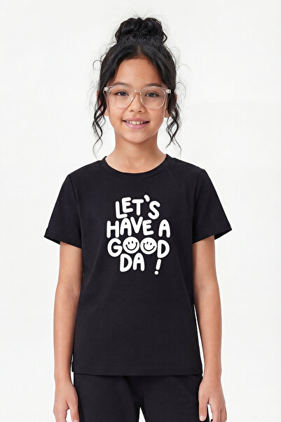 FYK KİDS Round Neck Print Detailed Girls' T-Shirt