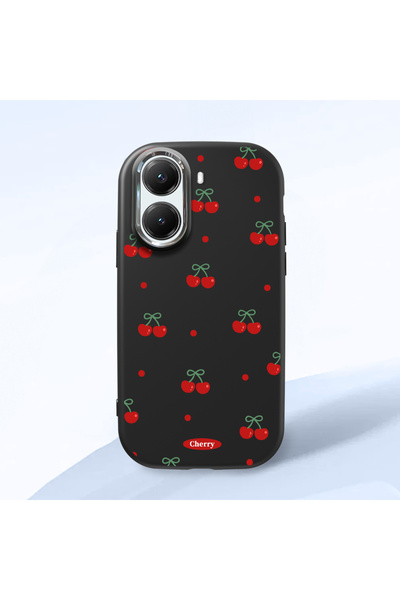 ucuc Poco X7 Pro Uyumlu Darbe Emici Kamera Korumalı Siyah Silikon Kılıf Vişne...