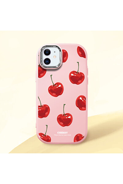 ucuc حافظة سيليكون وردية اللون متوافقة مع هاتف iPhone 12/12 Pro مع حماية للكا...