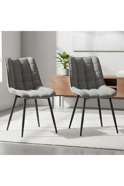 Elindor Set de 2 scaune ergonomice Elindor®, contemporane, lățime șezut 46 cm...