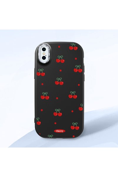 ucuc حافظة سيليكون سوداء متوافقة مع هاتف iPhone X/XS مع حماية للكاميرا ماصّ ل...