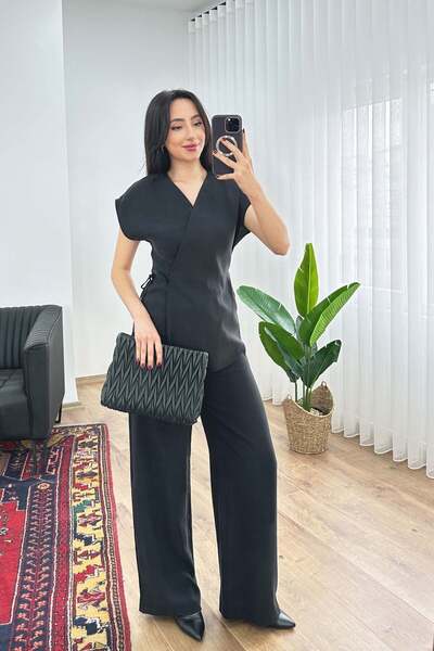 Hipo Trend modal Costum negru cu închidere cu un singur nasture supradimensionat