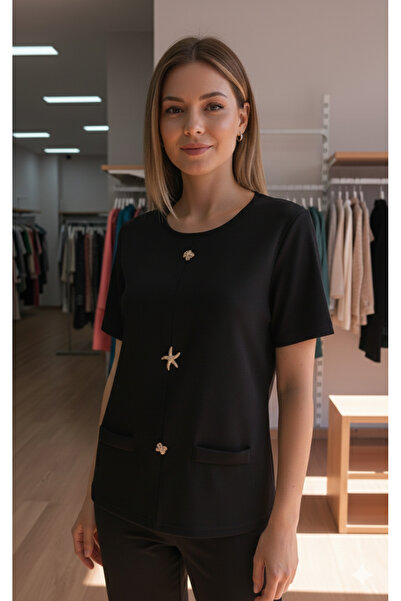 ÖZZYGİYİM Blouse with button accessories