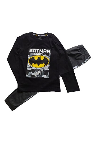 Batman Long Sleeve Pajama, 93% Cotton, Batman, Black