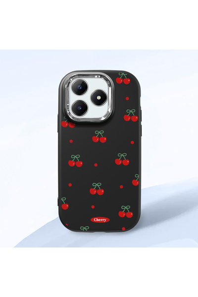 ucuc حافظة سيليكون سوداء متوافقة مع Realme C63 4G/C61 مع حماية للكاميرا ماصّ ...