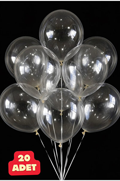 Parti Zamanı 20 Adet Şeffaf Balon Konfeti Koymak İçin Balon Konfeti Pul Uyuml...
