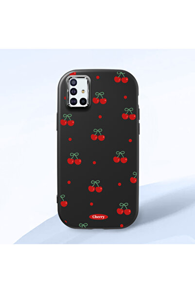 ucuc حافظة سيليكون سوداء متوافقة مع هاتف سامسونج جالاكسي A51 4G مع حماية للكا...