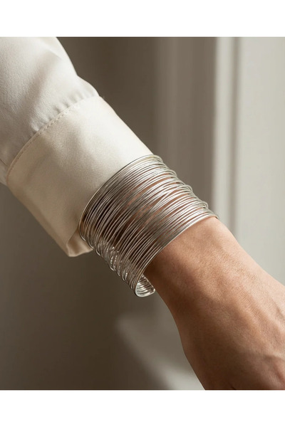 Dorvina Brass Anti-Tarnish Jewelry Silver Color Wire Wrap Large Modern Women ...