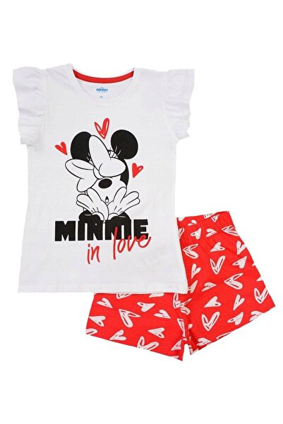 Minnie Mouse Short Sleeve Pajama, Minnie In Love, White