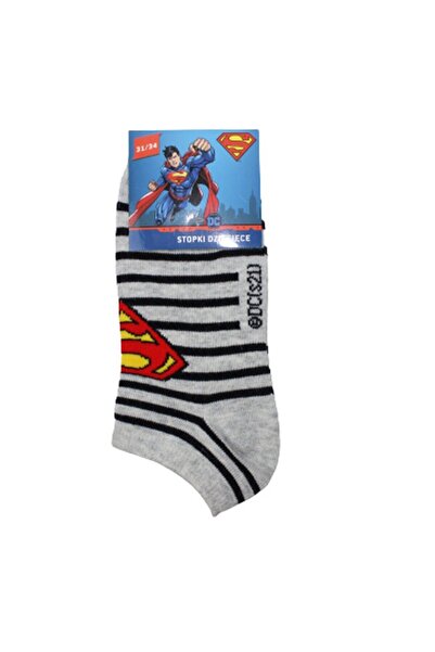 Superman Șosete scurte, Superman, gri cu dungi negre