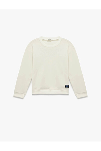 Koton Arkası Baskılı Ekru Erkek Çocuk Sweatshirt 6SKB10296TK