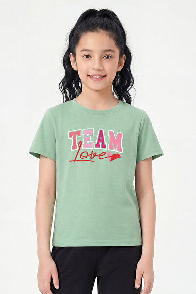 FYK KİDS Κοριτσίστικο μπλουζάκι με στρογγυλή λαιμόκοψη και λεπτομέρεια εκτύπωσης