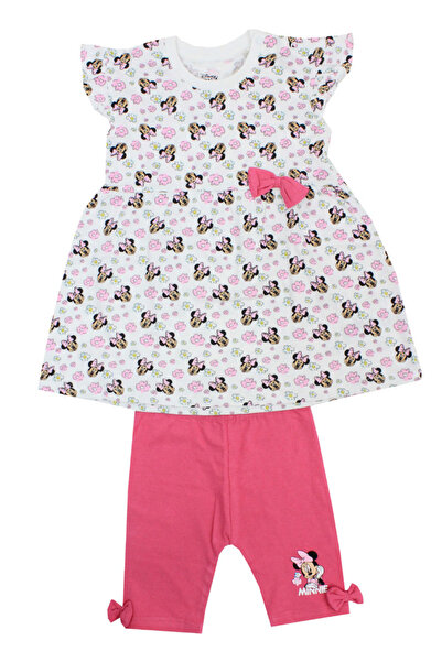 Minnie Mouse Set de vară pentru bebeluși, Minnie cu flori, roz închis