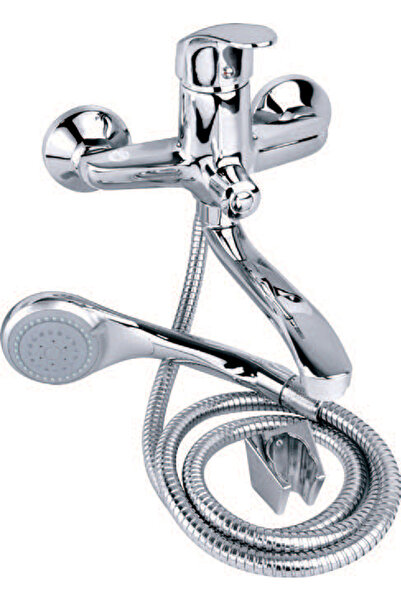 Everline Baterie de cadă cu monocomandă, montată pe perete, cu gură lungă