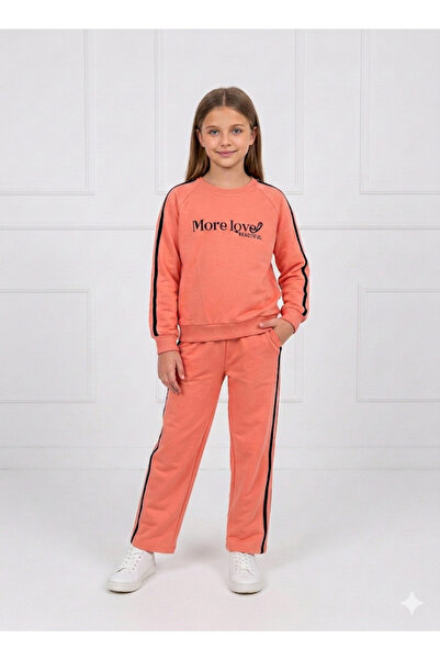 Stilera Girl's More Love Written Pink Top and Bottom Set