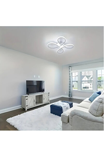 Allians Modern Beyaz Papatya LED Plafonyer, Salon, Mutfak ve Hol İçin Parlak ...