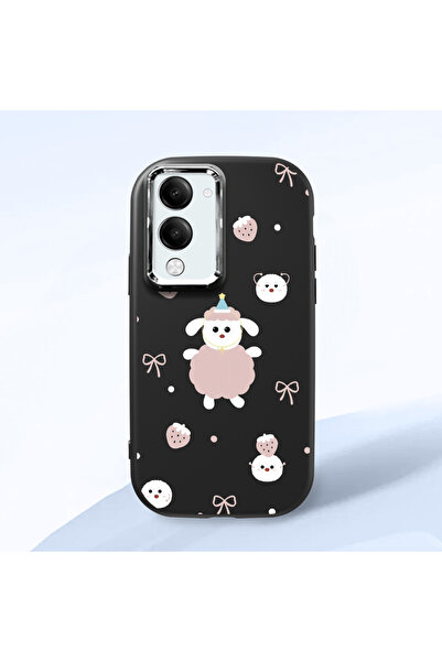 ucuc حافظة سيليكون سوداء متوافقة مع ماصّ للصدمات كاميرات من Vivo Y19S GT، حاف...