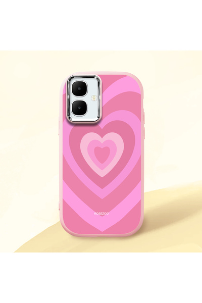 ucuc حافظة سيليكون وردية اللون متوافقة مع هاتف Infinix Smart 10 مع حماية للكا...