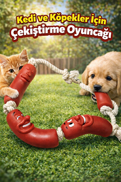 ALÇİN Kedi Köpek Oyuncağı Sosis