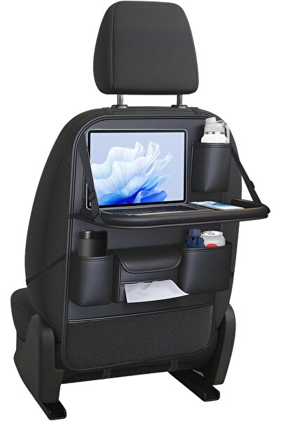 NO BRAND Organizator pentru bancheta din spate a mașinii cu tavă pliabilă