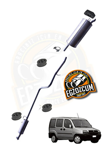 EGZOZCUM Doblo 1.3 - 1.6 - 1.9 JTD/Multijet Uyumlu Orta + Arka Susturucu + Ba...