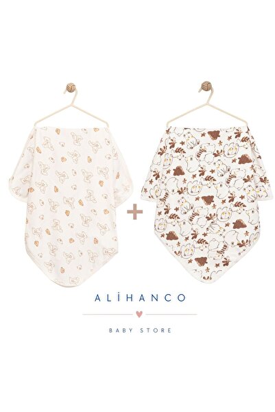Alihan 100% Cotton 2-Piece Baby Blanket 90 X 90 cm