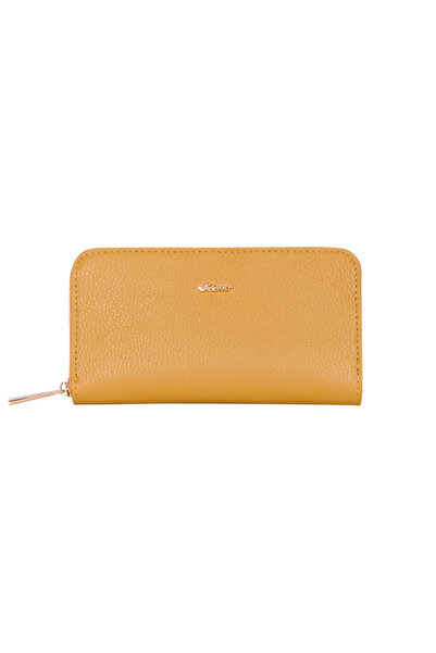 ZEVO Women's Wallet Yellow Mustard Leather