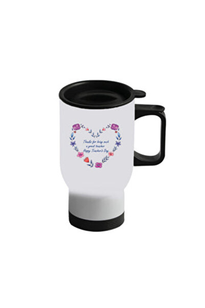 Printoot Teacher Appreciation Traveler Mug Featuring Artistic Heart Wreath an...