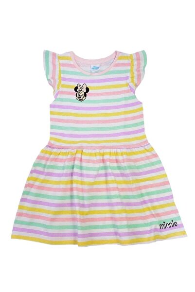Minnie Mouse Dress for Girls, Cotton, Colorful Stripes, Multicolor