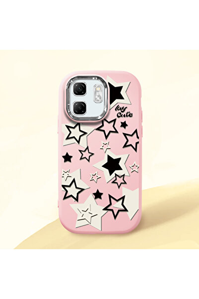 ucuc حافظة سيليكون وردية اللون متوافقة مع هاتف Infinix Hot 50i مزودة بـ ماصّ ...