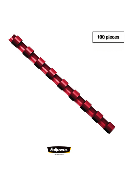 Fellowes Set 100 spire inele plastic 8 mm rosu pentru legat documente A4 pana...