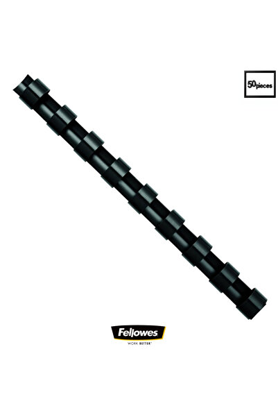 Fellowes Set 50 spire inele plastic 22 mm negru pentru legat documente A4 pan...