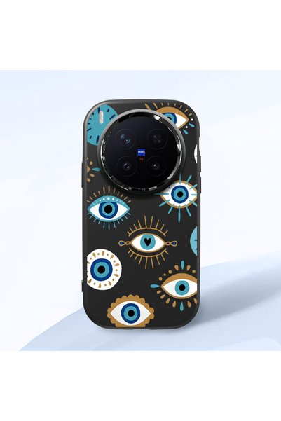 ucuc حافظة سيليكون سوداء متوافقة مع هاتف Vivo X300 Pro مع حماية للكاميرا ماصّ...