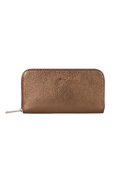 ZEVO Women's Wallet Bronze Leather