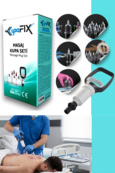 HACAMATSEPETİ 6 Lı Masaj Kupası, Vakumlu Masaj Seti, , Hacamat Kupa Seti (Yen...