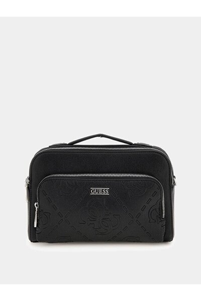 Guess Geantă neagră pentru bărbierit HMBOMGP5439