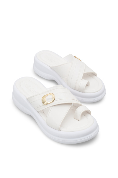 Riccon Women's Flip Flops Slipper 00121026 White