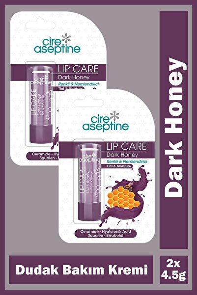 CIRE ASEPTINE Lip Care Dark Honey Renkli Dudak Bakım Kremi 4,5 gr 2 Adet