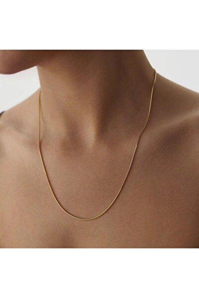 Arsaley Collection سلسلة ثعبان فولاذية ذهبية للنساء