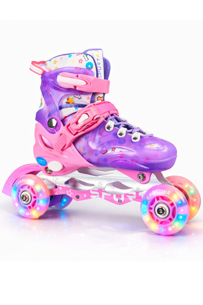 Sportaj Speedx Happy Professional Kids Roller Skates Lighted Silicone Wheels ...