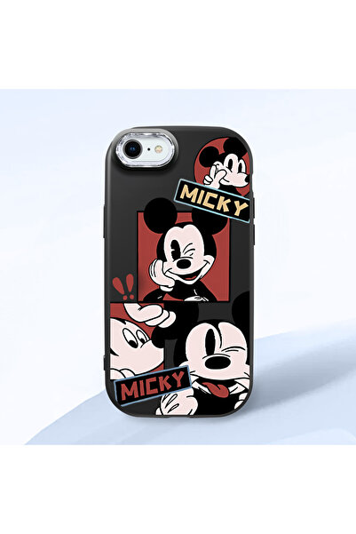 ucuc حافظة سيليكون سوداء متوافقة مع هاتف آيفون 7/8/SE 2020 2022 مع حماية للكا...