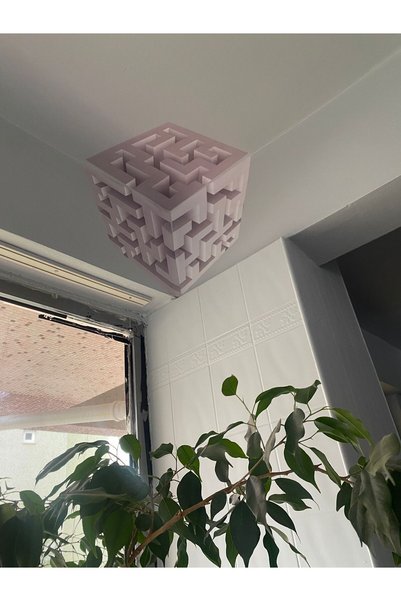 Pi Papers 3D Cube Wall Sticker Illusion Wall Decor – Non-Adhesive Static Cling Smart Paper Wall Poster