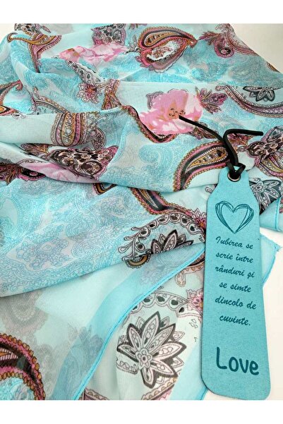 LA FIGURA Pure Ciel gift set: scarf and Leather bookmark